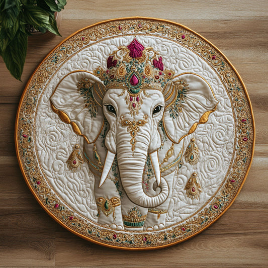 Royal Elephant CW2005286CL Quilted Round Mat