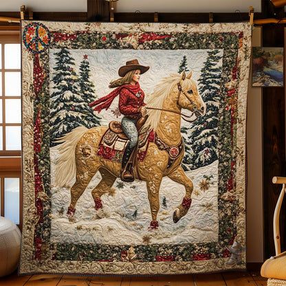 Winter Ride Horse Cowgirl WN2911033CL Quilt