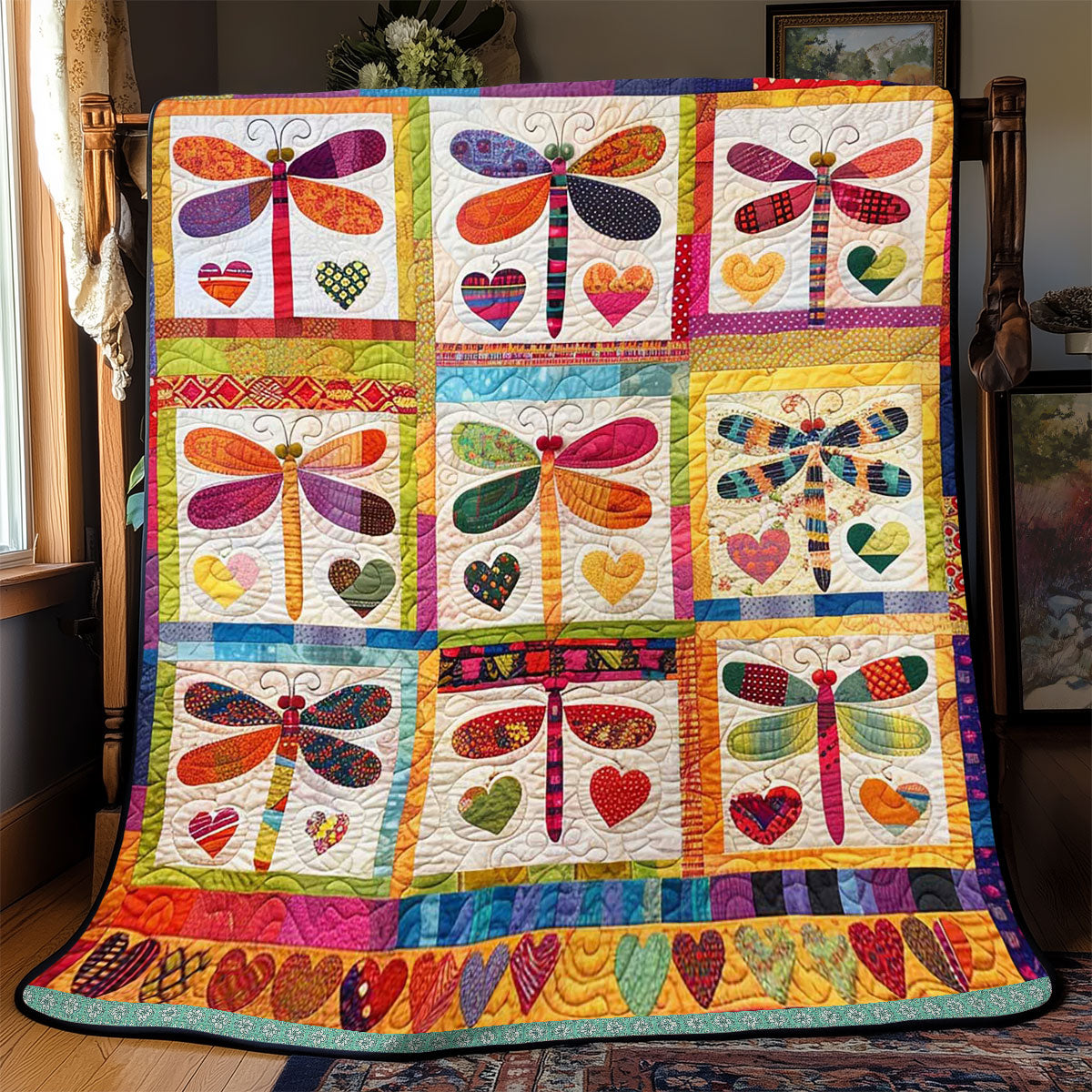 Patchwork Dragonflies WJ1309018CL Quilt