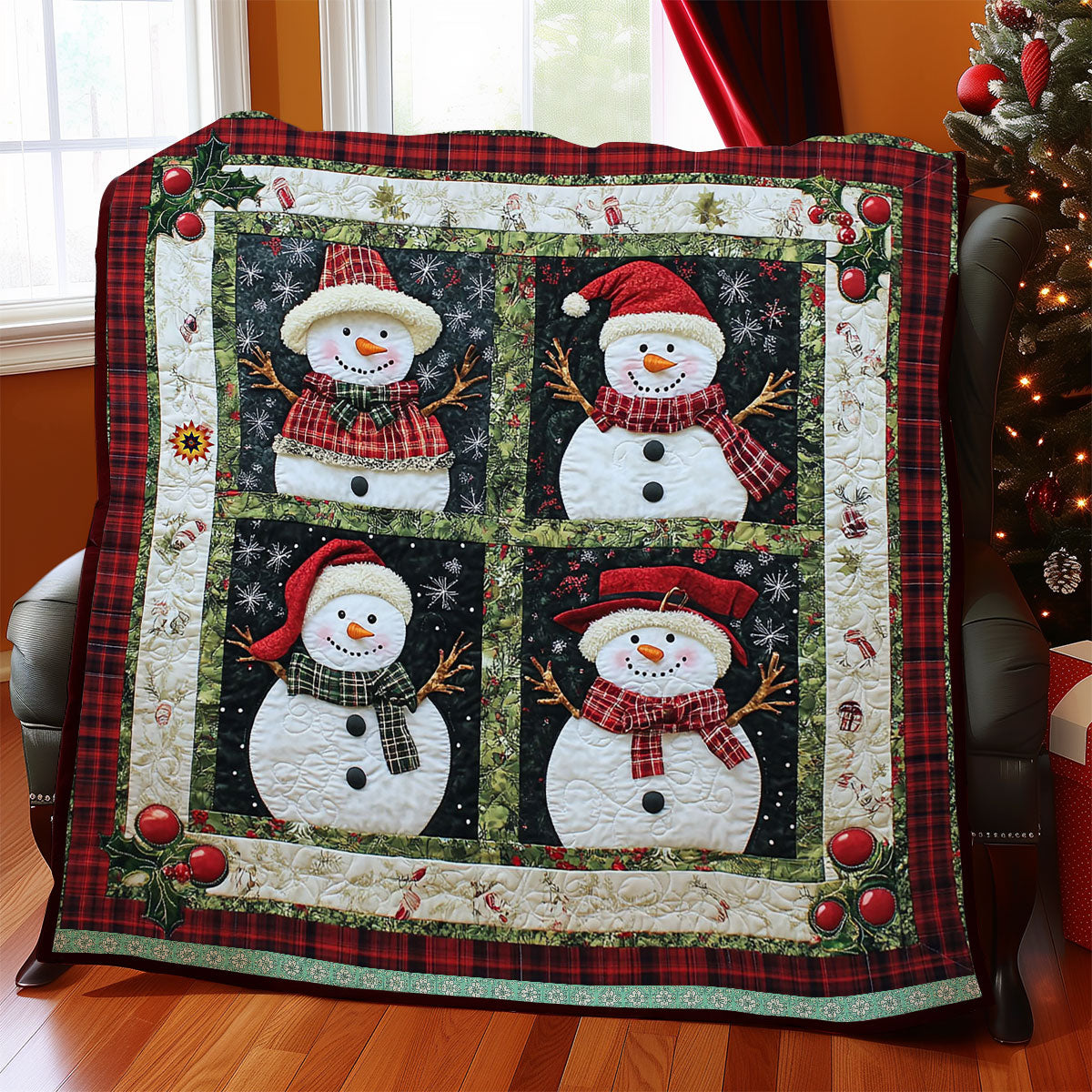 Christmas Snowman WJ0712010CL Quilt