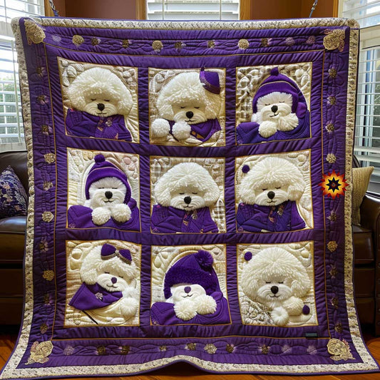 Bichon Frise Cozy Knit WN1110039CL Quilt