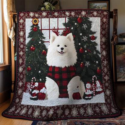 Samoyed Holiday Spirit WN2510057CL Quilt