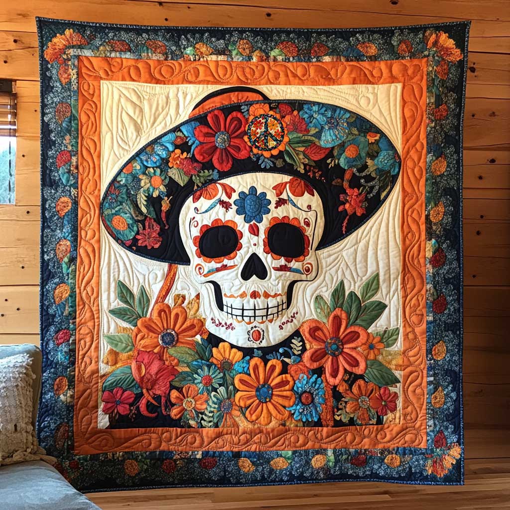 Skull Bloom WN2210034CL Quilt