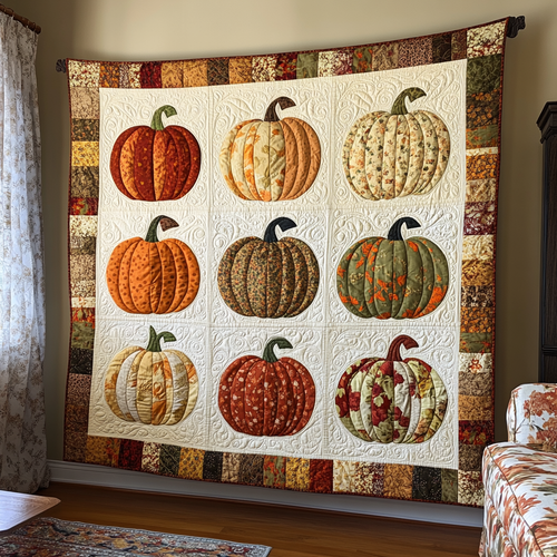 Fabric Pumpkins XR2509002CL Quilt