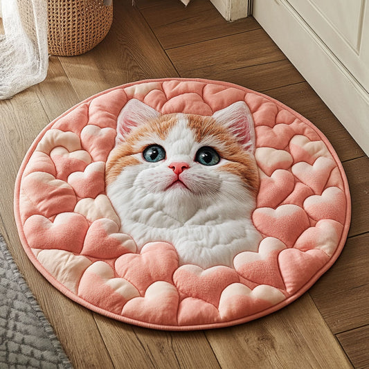 Among Heart CP1605003CL Quilted Round Mat