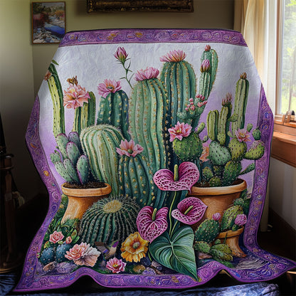 Purple Cactus WY2511030CL Quilt