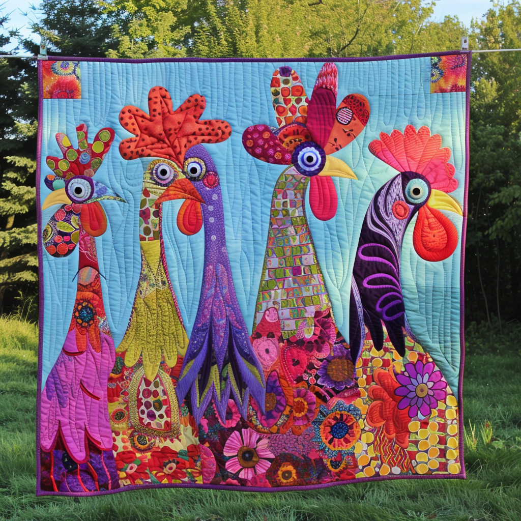 Whimsical Chicken YR0301039CL Quilt