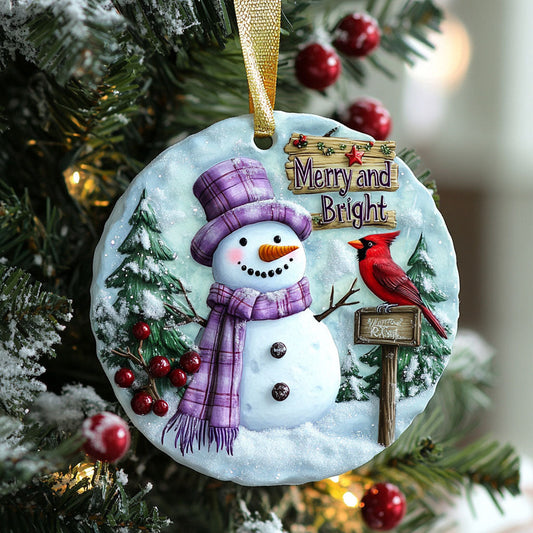 Sweet Snowman Christmas WN1510090CL Christmas Ornament