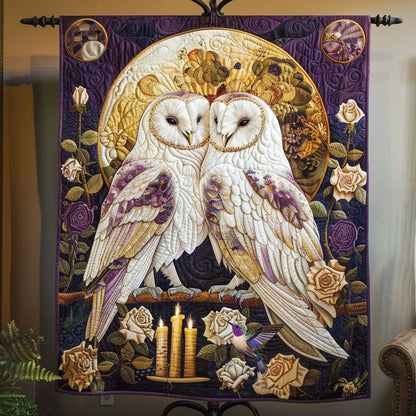 Witch Couple White Owl WP2510031CL Quilt