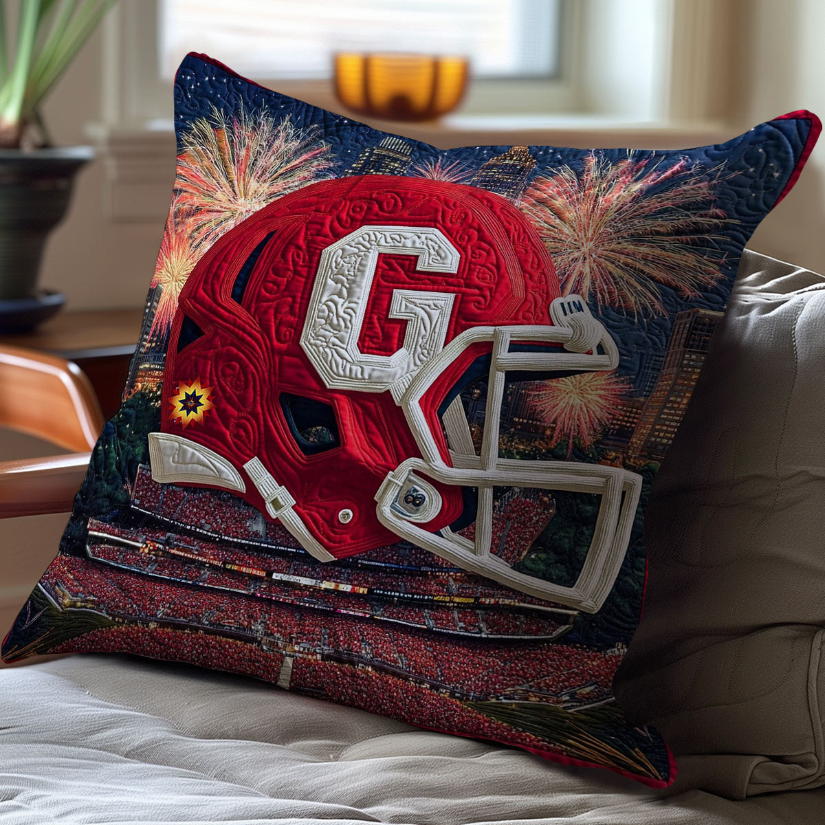Hockey Helmet WY1012008L Quilt Pillow Case