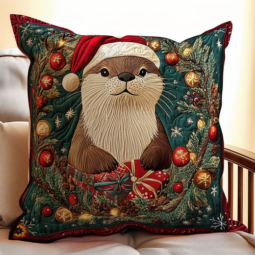 Santa Otter WY2911057CL Quilt Pillow Case