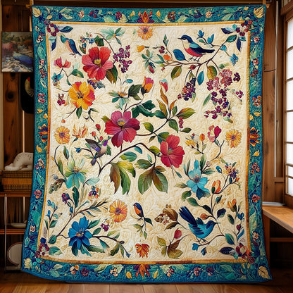 Flower Garden Bird WY0911030CL Quilt