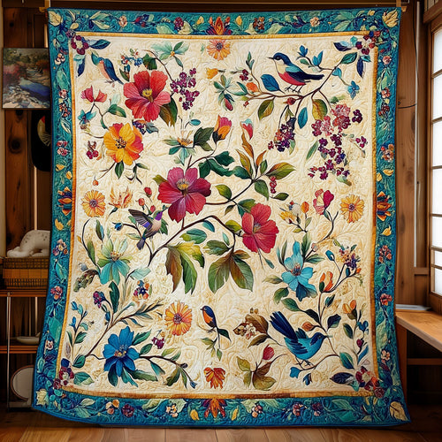 Flower Garden Bird WY0911030CL Quilt