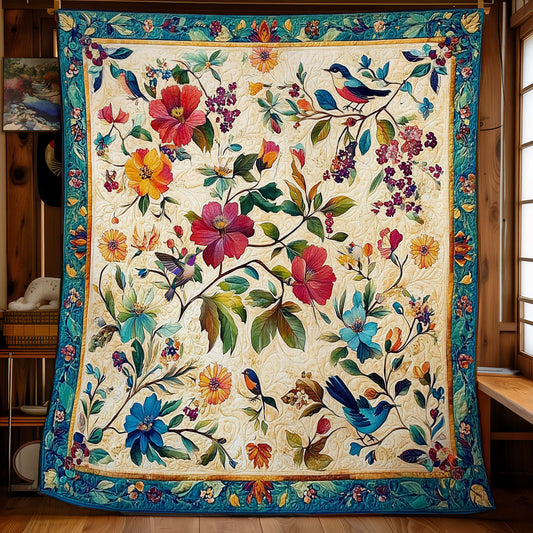 Flower Garden Bird WY0911030CL Quilt