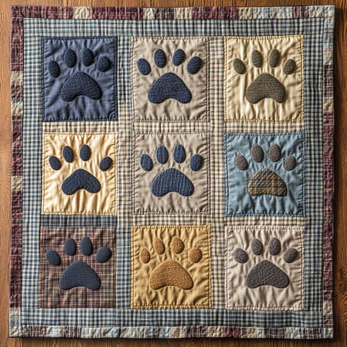 Charming Dog Footprints WN2709133CL Quilt
