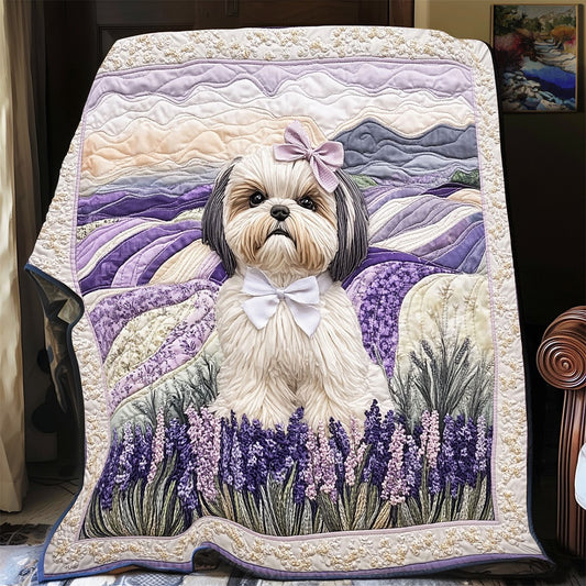 Lavender Shih Tzu XB1303003CL Quilt