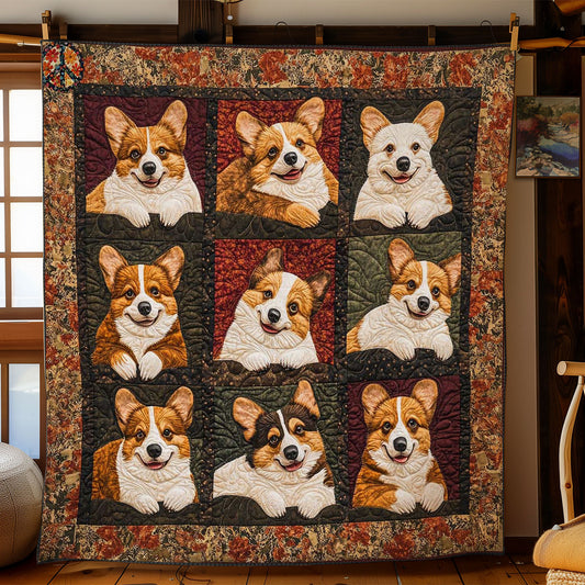 Rustic Corgi Charm WN0411069CL Quilt