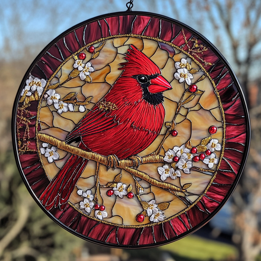 Cardinal WU0411071CL Stained Glass Suncatcher