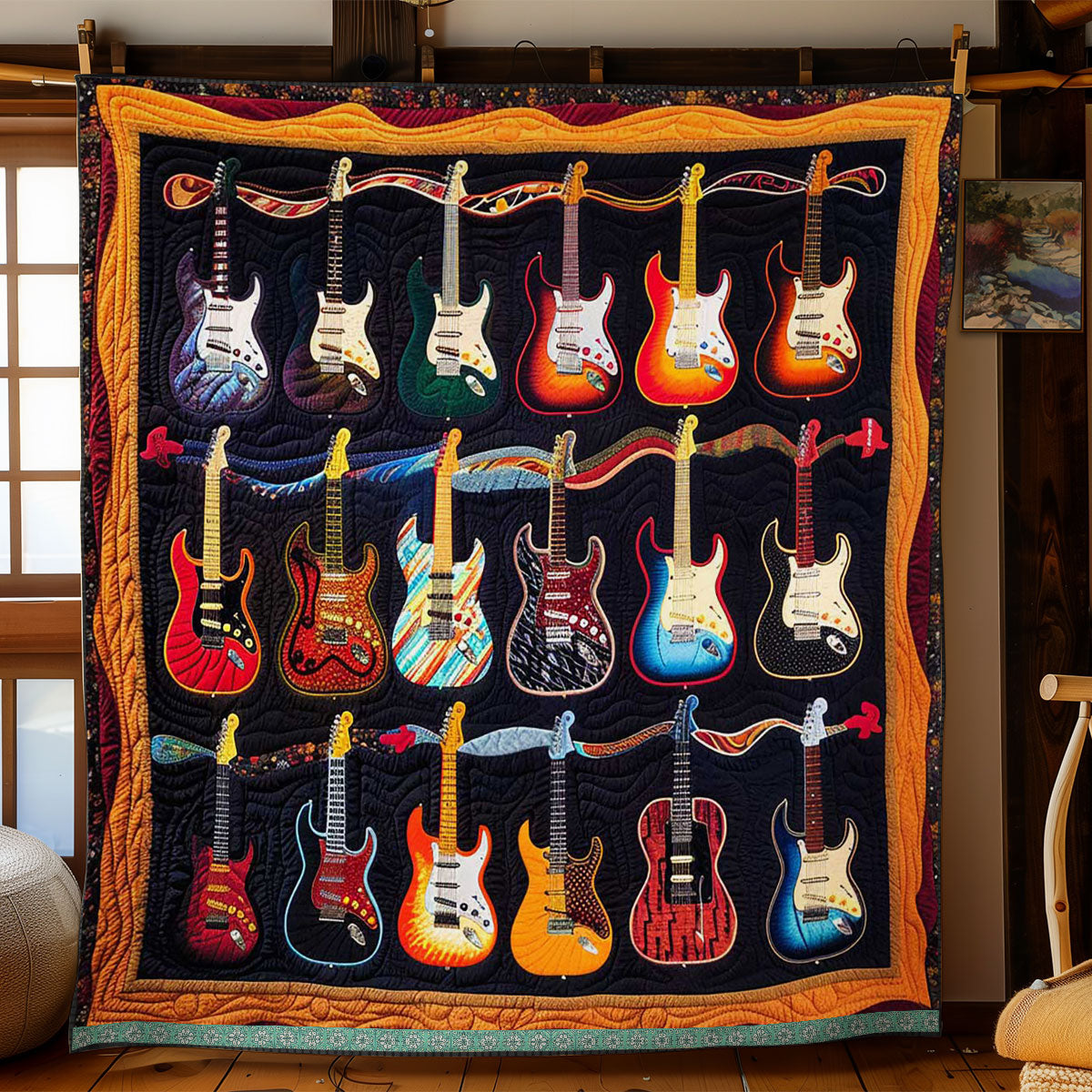 Fiery Guitar WJ2809009CL Quilt