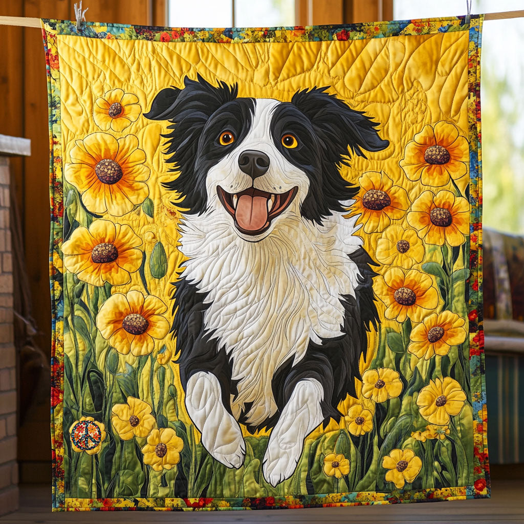 Border Collie Happy WT0410014CL Quilt