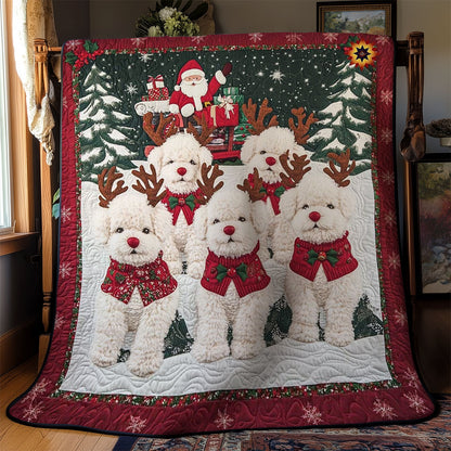 Holiday Joy Bichon Frise WN0811044CL Quilt