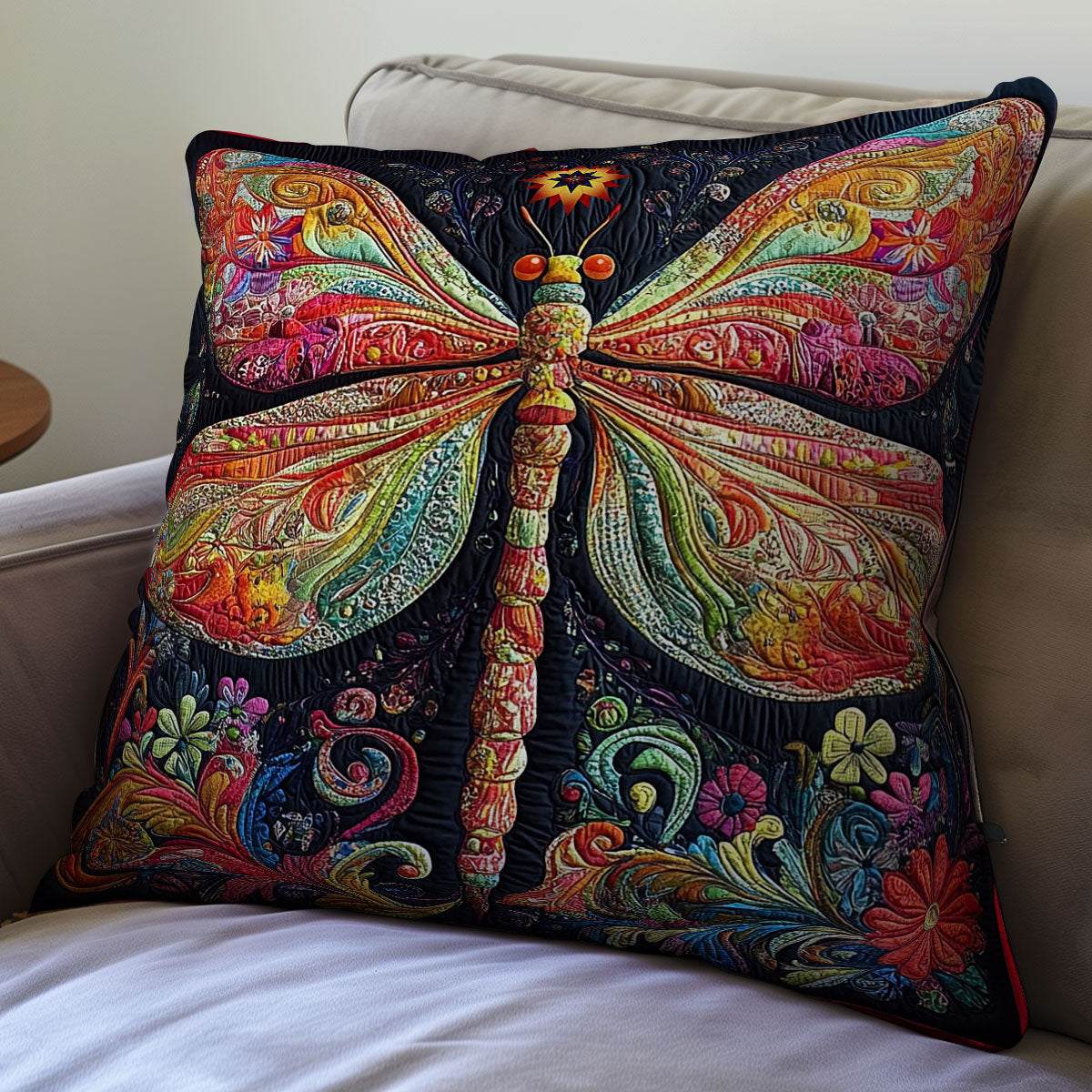 Colorful Dragonfly WY0912079CL Quilt Pillow Case