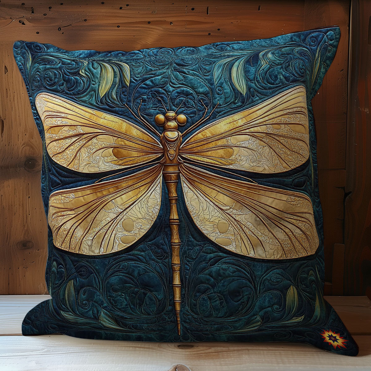 Gold Dragonfly WY0312109CL Quilt Pillow Case