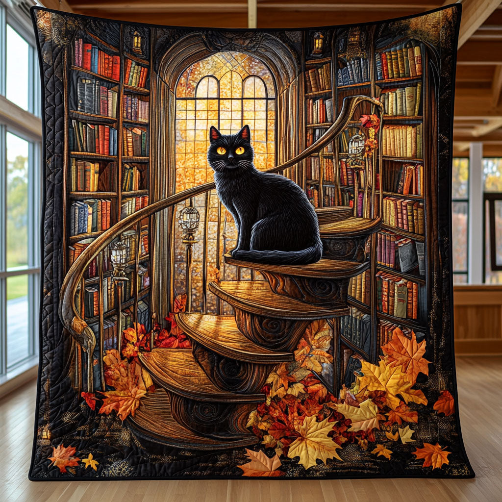 Mystic Cat Library CW0310026CL Quilt