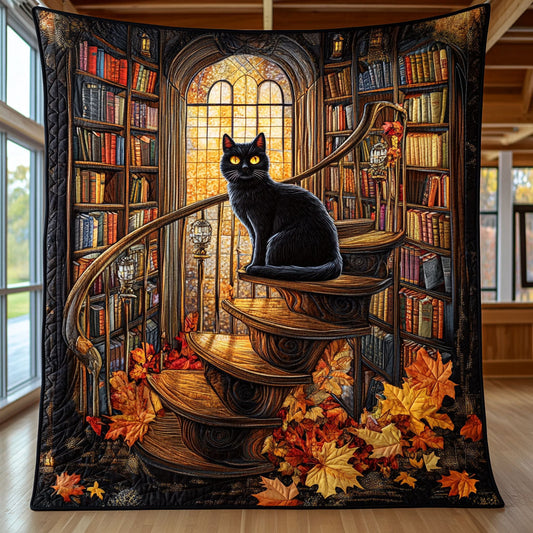 Mystic Cat Library CW0310026CL Quilt