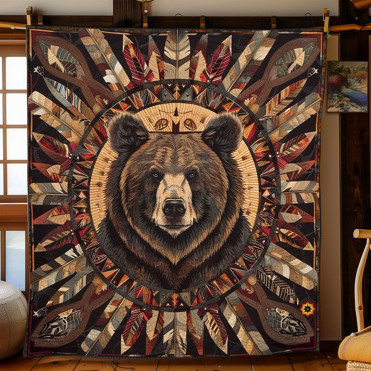 Bear Native American WJ2312001CL Quilt