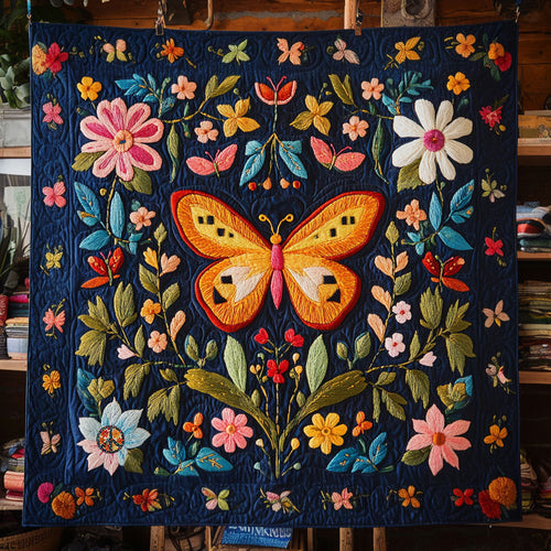 Flower Butterfly WJ2111027CL Quilt