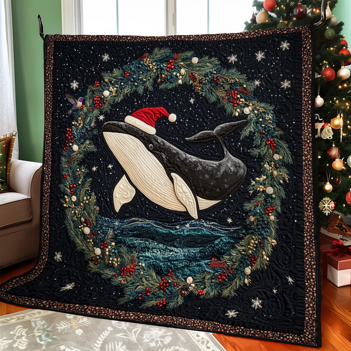 Santa KIller Whale WY1211035CL Quilt