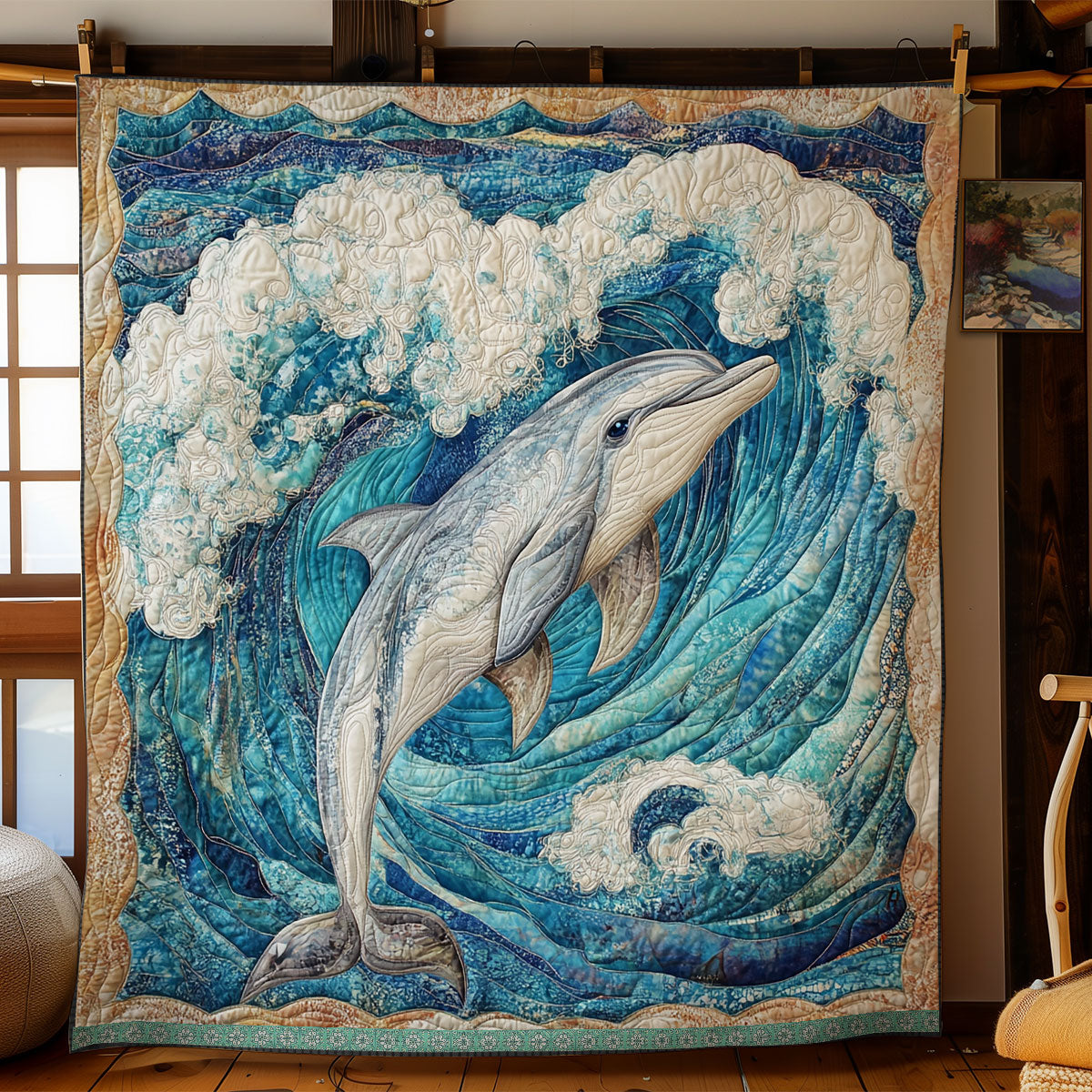 Dolphin Ocean WX0412008CL Quilt