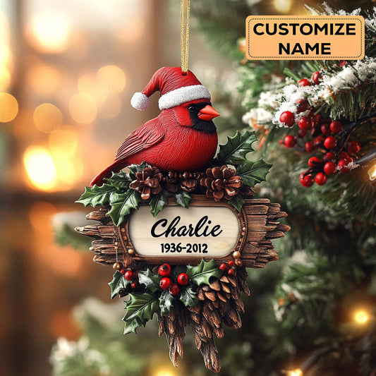 Memory Cardinal WN2110072CL Personalized Christmas Ornament