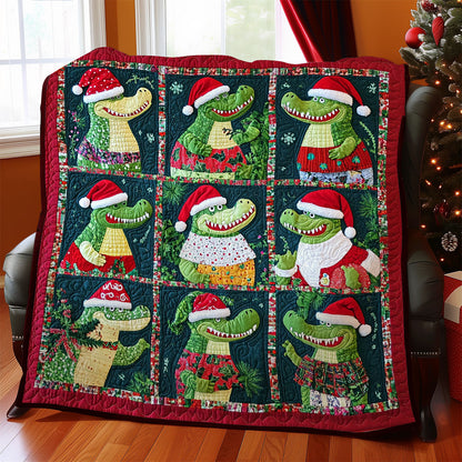 Santa Crocodile WY1411043CL Quilt