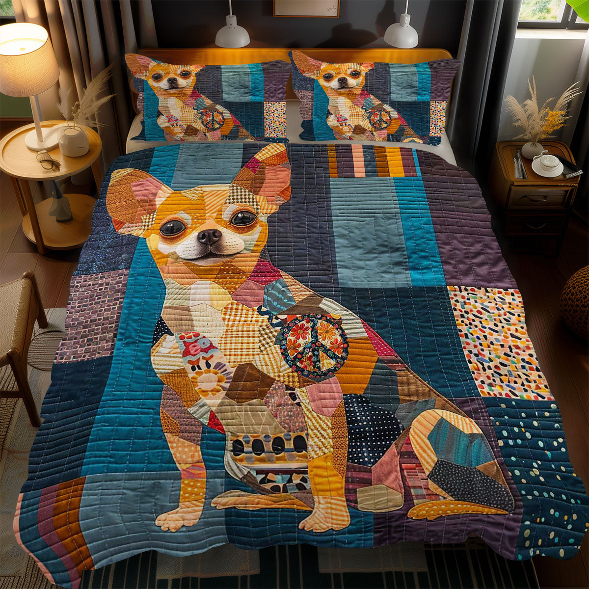 Colorful Chihuahua WN1510042CL Duvet Cover Set