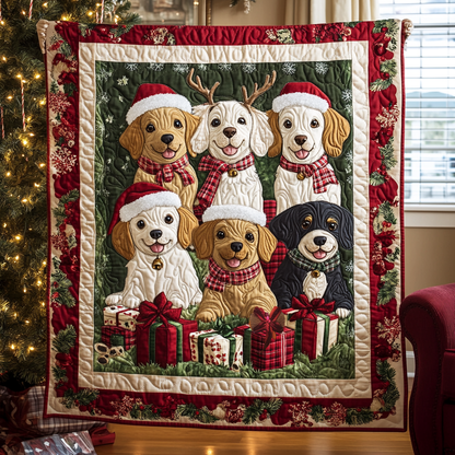 Puppy Christmas Cheer WG1712023CL Quilt