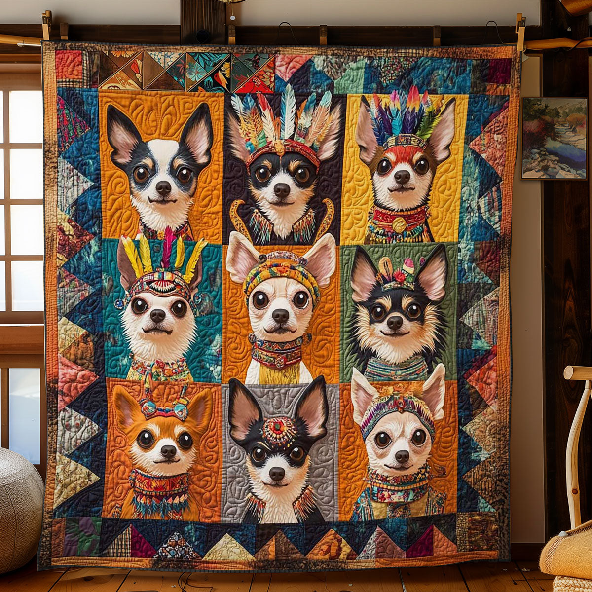Native Spirit Chihuahua WN0411015CL Quilt