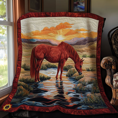 Horse In Sunset WY0312048CL Quilt