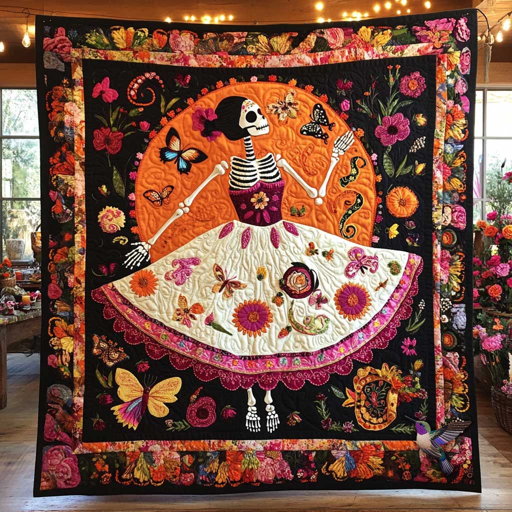 Day Of The Dead Dancer WN2610025CL Quilt