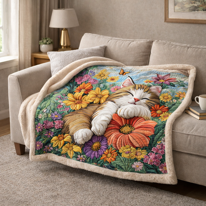 Blooming Cat Dream KL2101001CL Faux Fur Throw Blanket