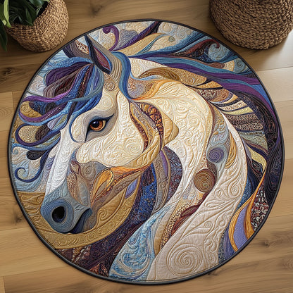 Artistic Horse WJ1903049CL Quilted Round Mat