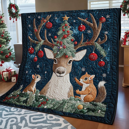 Reindeer And Squirrel WY2511007CL Quilt