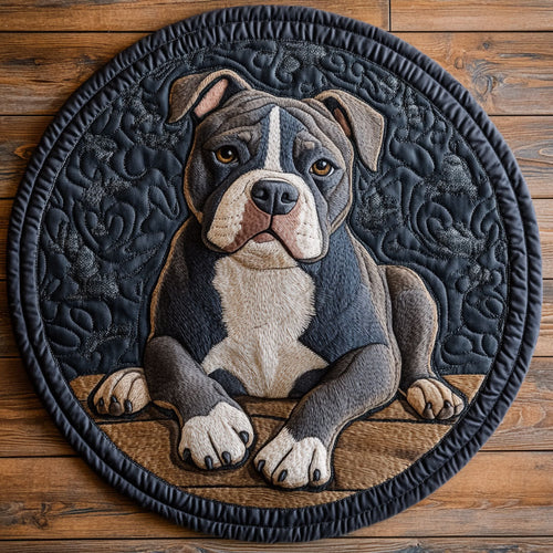 Grey Pitbull CP2304006CL Quilted Round Mat