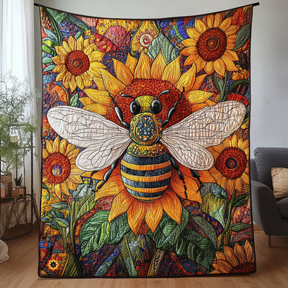 Bee And Sunflower WU1211002CL Quilt