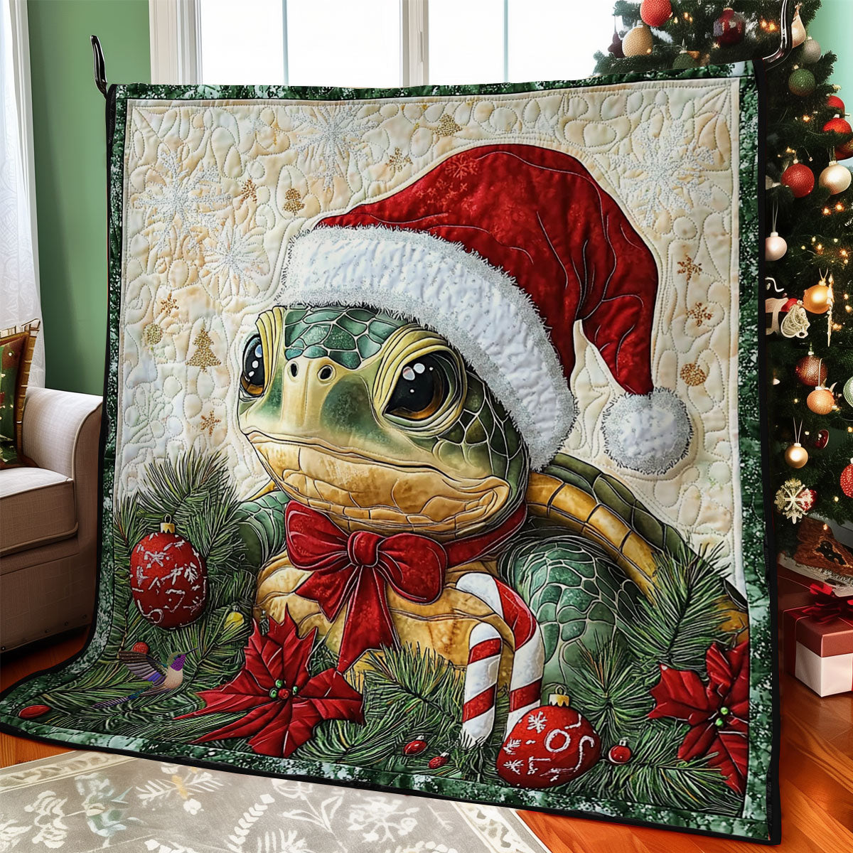 Christmas Turtle WY2511001CL Quilt