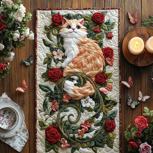 Rose Meow CW0306040CL Quilted Table Runner