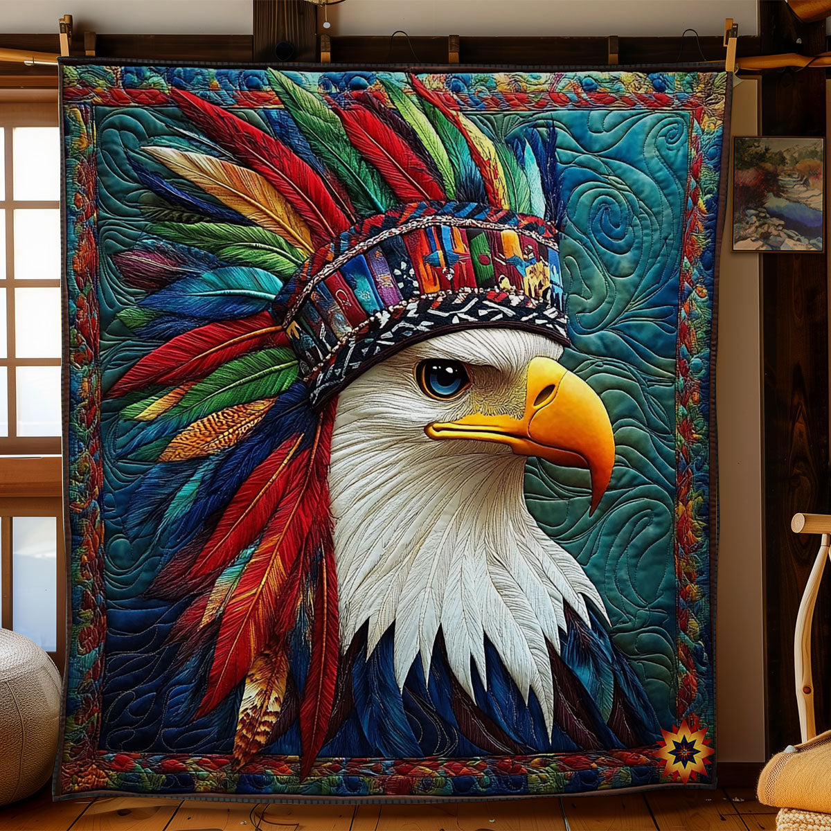 Native American Eagle WY1112014CL Quilt