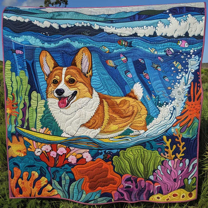 Surfing Corgi WJ2609020CL Quilt