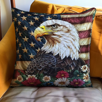 Patriotic Eagle WJ1109042CL Quilt Pillow Case